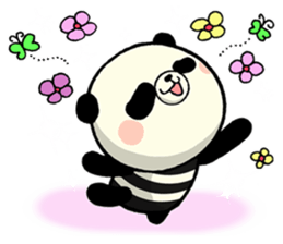 The striped PANDA sticker #5179946