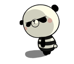 The striped PANDA sticker #5179961