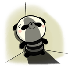 The striped PANDA sticker #5179965