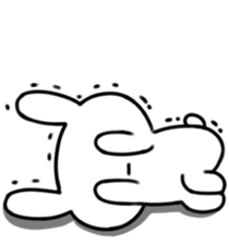 Deadpan rabbit sticker #5182918