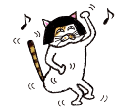 Bobbed hair cat 2. sticker #5184125
