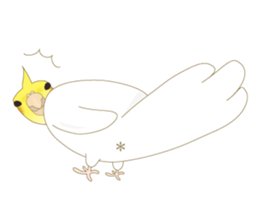Surreal Cockatiel sticker sticker #5184679