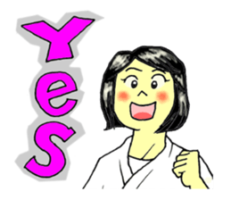 Shine! Judo girl sticker #5184855