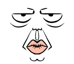 Strange expression sticker #5185008