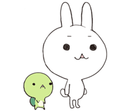 Rabbit&Tortoise by peco sticker #5185916