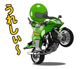 Lime green rider sticker #5186639