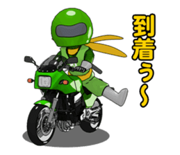 Lime green rider sticker #5186649