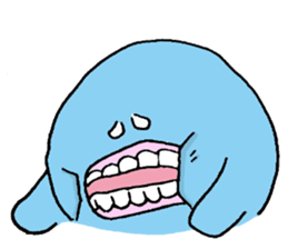 Blue ball boy sticker #5186853