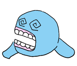 Blue ball boy sticker #5186857