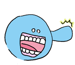 Blue ball boy sticker #5186859