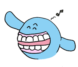 Blue ball boy sticker #5186860