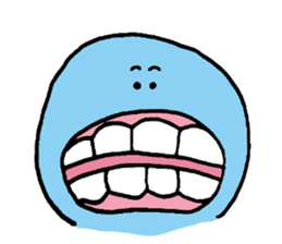 Blue ball boy sticker #5186865