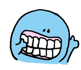 Blue ball boy sticker #5186874