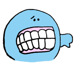 Blue ball boy sticker #5186879