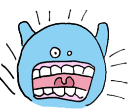 Blue ball boy sticker #5186884