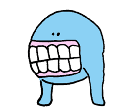 Blue ball boy sticker #5186885