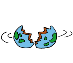 Blue ball boy sticker #5186891