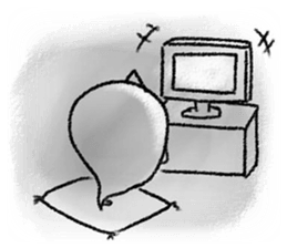 Negative Ghostling sticker #5187448