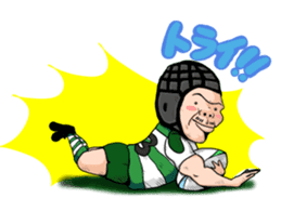 Rugby player INO-san sticker #5189018