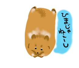 whimsical Japanese  Shiba"hachi". sticker #5190453