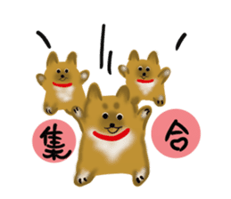 whimsical Japanese  Shiba"hachi". sticker #5190456