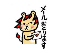 LION with Red Hair sticker #5190622