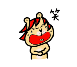 LION with Red Hair sticker #5190630