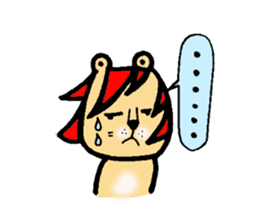 LION with Red Hair sticker #5190631