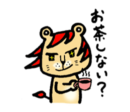 LION with Red Hair sticker #5190635