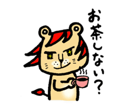 LION with Red Hair sticker #5190635
