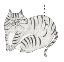 lovely fat cat sticker #5191050