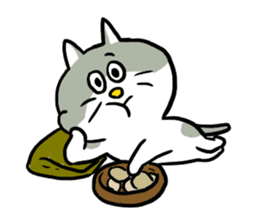 Nyanko the cat sticker sticker #5192429