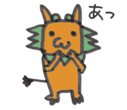 Drooling Okinawan lion Sticker sticker #5192615