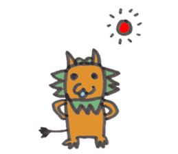 Drooling Okinawan lion Sticker sticker #5192616