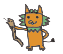 Drooling Okinawan lion Sticker sticker #5192617