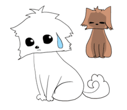 I love a dog and a cat sticker #5193477