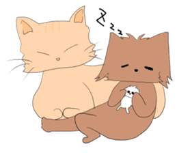 I love a dog and a cat sticker #5193481