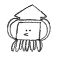 Handwritten squid sticker #5194749