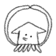 Handwritten squid sticker #5194761