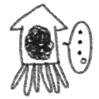 Handwritten squid sticker #5194767