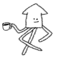 Handwritten squid sticker #5194769