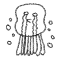 Handwritten squid sticker #5194779