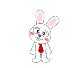 Always cheerful rabbit sticker #5195890