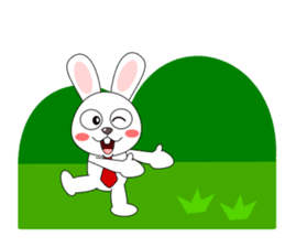Always cheerful rabbit sticker #5195900