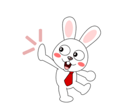 Always cheerful rabbit sticker #5195901