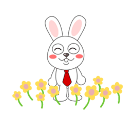 Always cheerful rabbit sticker #5195903