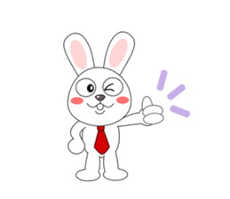 Always cheerful rabbit sticker #5195905