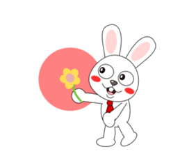 Always cheerful rabbit sticker #5195908