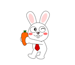 Always cheerful rabbit sticker #5195912
