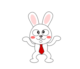 Always cheerful rabbit sticker #5195913